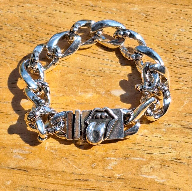 Chrome Hearts Rolling Stones tongue bracelet