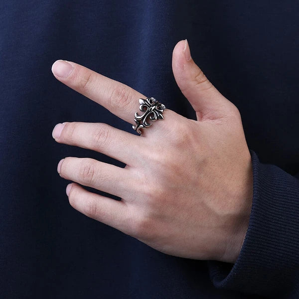 Fleur-De-Lis Stainless Steel Ring