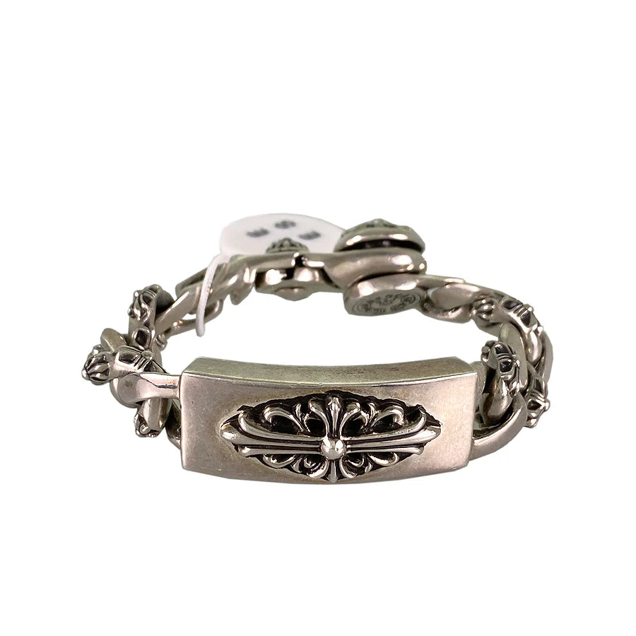 Chrome Hearts Floral Cross ID Bracelet